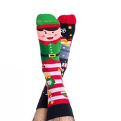 Skarpetki męskie - Skarpetki Świąteczne Elfis 44-46 - Skarpety męskie - Elf Mikołaja - miniaturka - grafika 1