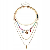 Łańcuszki - ŁAŃCUSZEK WARSTWOWY NASZYJNIK CELEBRYTKA STAL NIERDZEWNA REGULOWANE PREZENT - miniaturka - grafika 1