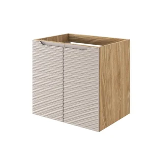 Szafka łazienkowa pod umywalkę Comad Ocean 60 cm beżowy/jasne drewno 82-60-2D - Szafki łazienkowe - miniaturka - grafika 1