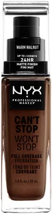 NYX Professional Makeup Professional Makeup - CAN'T STOP WON'T STOP - FULL COVERAGE FOUNDATION - Podkład do twarzy - WARM WALNUT NYXSSWWA - Podkłady do twarzy - miniaturka - grafika 2