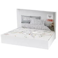 Pościel - Komplet pościel 160x200 bawełniana gruba satyna w pudełku Perimelis zielony - miniaturka - grafika 1