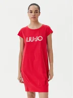 Sukienki - Liu Jo Beachwear Sukienka codzienna VA5194 JS003 Czerwony Regular Fit - miniaturka - grafika 1