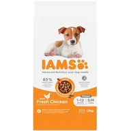 Sucha karma dla psów - IAMS ProActive Health Puppy & Junior Small & Medium Breed Chicken 12 kg - miniaturka - grafika 1