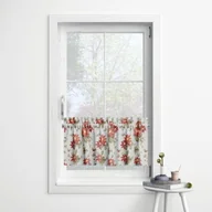 Firany - Zazdrostka WINTER wzór BN15 | gwiazdy betlejemskie na szarym tle 30 x 120 cm - miniaturka - grafika 1