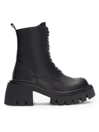 Botki damskie - Badura Botki 8099 Czarny - miniaturka - grafika 1