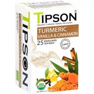 Herbata - Tipson Organic Turmeric Vanilla & Cinnamon Herbata Ziołowa Wanilia Cynamon Saszetki - 25 X 1,5 G - miniaturka - grafika 1