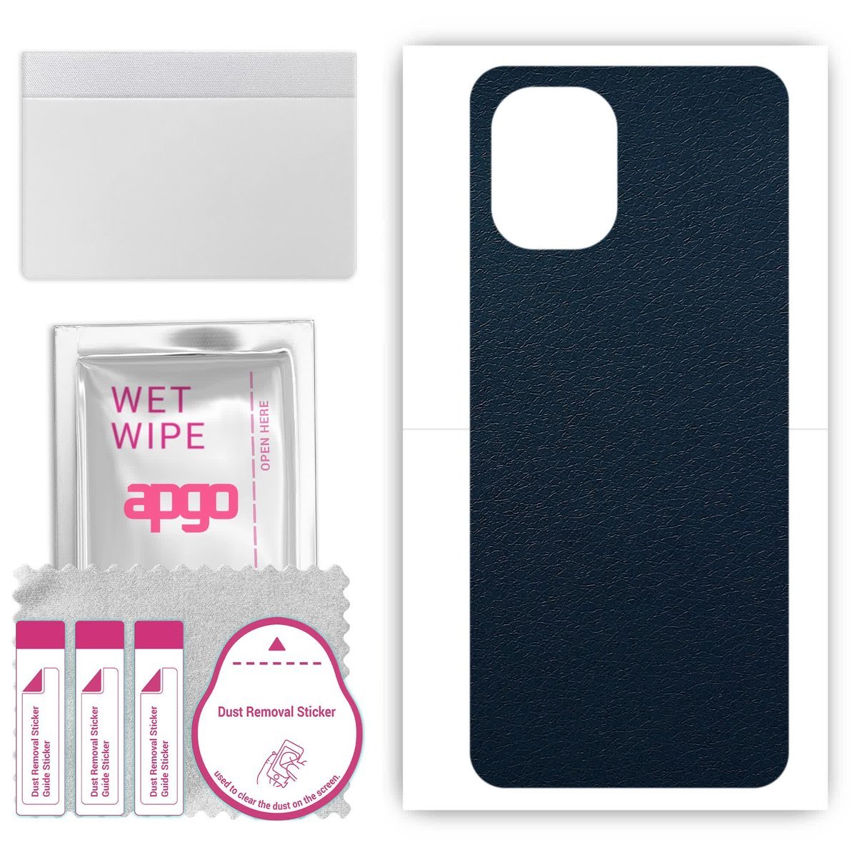 Folia naklejka skórka strukturalna na TYŁ do Umidigi F3 SE - Skóra Granatowa - apgo SKINS