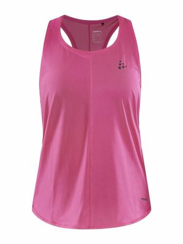 Craft Core Essence Rib SINGLET W | sportowy top damski M | Metro | miękka koszulka funkcyjna damska z poliestru pochodzącego z recyklingu | wstawki z siateczki | Quick Dry koszulka sportowa damska