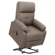 Fotele - vidaXL Podnoszony fotel rozkładany kolor taupe tapicerowany tkaniną 329593 - miniaturka - grafika 1