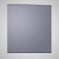 Zasłony - vidaXL Roleta okienna zaciemniajca szara 140x175 cm - miniaturka - grafika 1