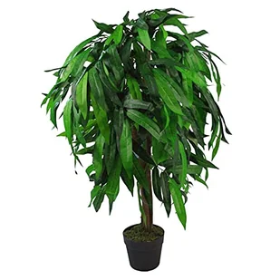 Leaf Design UK Realistyczne sztuczne mango Zielony 100 cm - Sztuczne drzewka - miniaturka - grafika 1