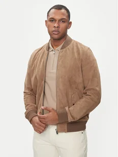 Serge Pariente Kurtka skórzana M888 Beżowy Regular Fit - Kurtki męskie - miniaturka - grafika 1