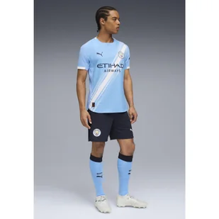 Męskie szorty Manchester City 25/26 PUMA Deep Navy Team Light Blue - Spodnie sportowe męskie - miniaturka - grafika 1