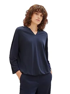 T-shirt damski z kapturem TOM TAILOR, 10668-niebieski kapitan nieba, XS - Koszulki i topy damskie - miniaturka - grafika 1