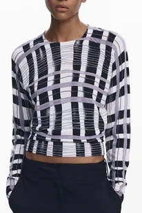 BIAŁY SWETER DAMSKI DESIGUAL - Koszulki i topy damskie - miniaturka - grafika 1