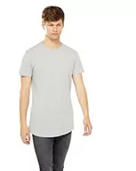 Koszulki męskie - Urban Classics Męski T-shirt Shaped Long Tee jednokolorowy, długi krój koszulka męska w wielu kolorach, rozmiary XS-5XL, szary, M - miniaturka - grafika 1