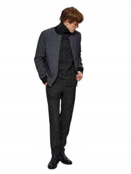 SELECTED HOMME CZARNR SPODNIE ELEGANCKIE W KANT 31/32 N1A