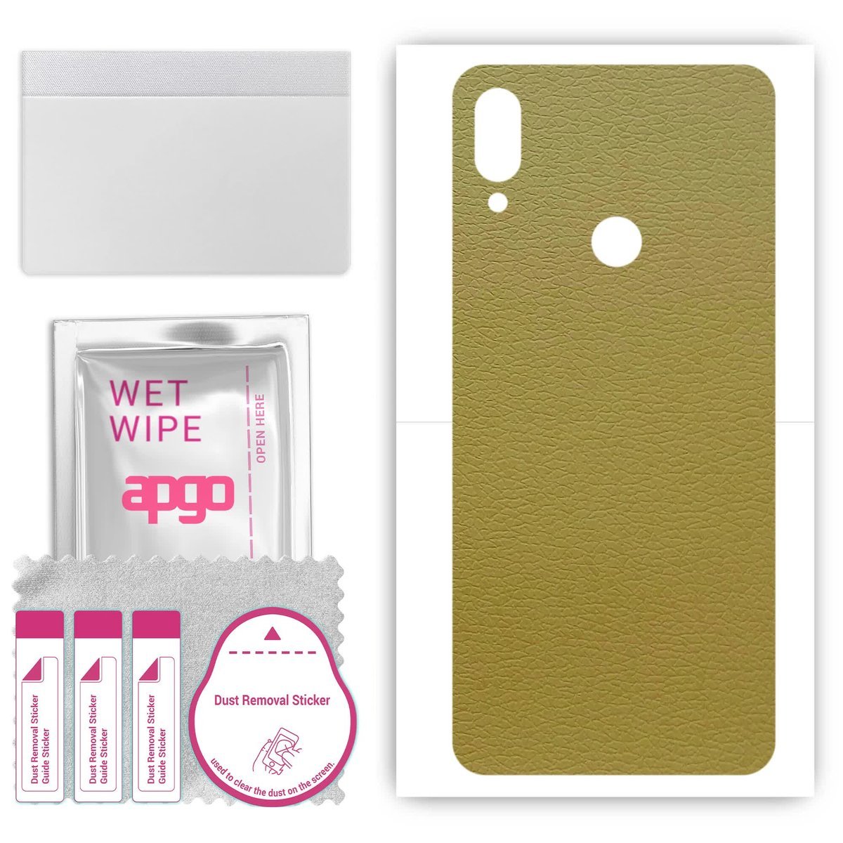 Folia naklejka skórka strukturalna na TYŁ do Xiaomi Redmi Note 7S - Skóra Oliwkowa - apgo SKINS