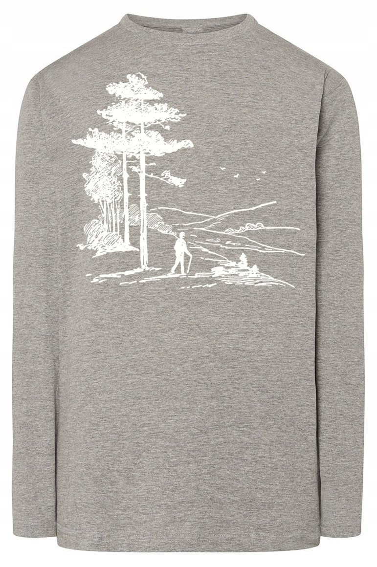 Longsleeve męski nadruk WĘDRÓWKI HIKING r.XS