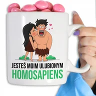 Kubki - KUBEK PREZENT DLA PAR NA ROCZNICE JESTEŚ MOIM ULUBIONY HOMOSAPIENS WZORY - miniaturka - grafika 1