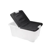 Pudła i pojemniki do przechowywania - Pojemnik Metis ze składaną pokrywą 38 l transparentny - miniaturka - grafika 1