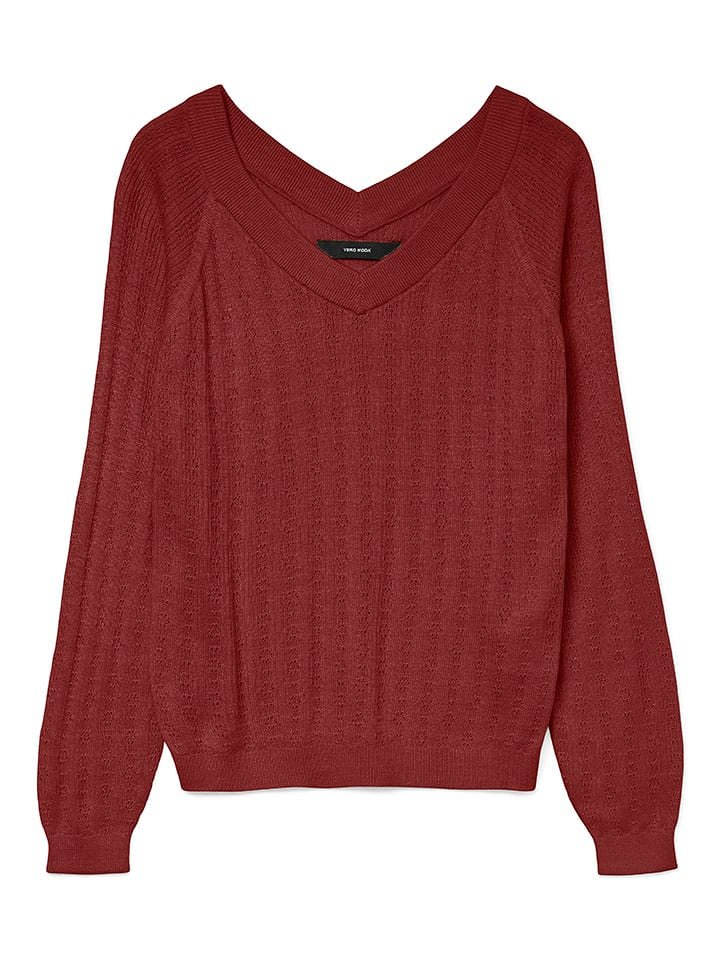 Vero Moda Sweter w kolorze bordowym
