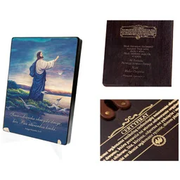 Naklejana ikona religijna z cytatem - Jezus Chrystus - Ikony i obrazy sakralne - miniaturka - grafika 1