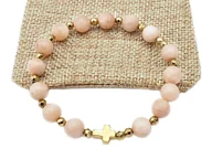 Bransoletki - Bransoletka różaniec na rękę kamień słoneczny sakwa - miniaturka - grafika 1