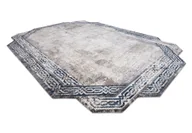 Dywany - Dywan TINE 75425A Ramka, vintage - nowoczesny, nieregularny kształt / granat szary 195x290 cm - miniaturka - grafika 1