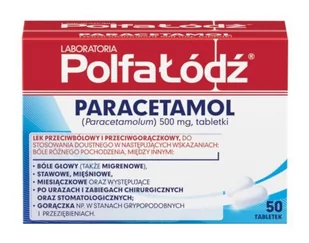Polfa Łódź S.A PARACETAMOL POLFA-ŁÓDŹ 50 tabl 5946808 - Suplementy naturalne - miniaturka - grafika 1