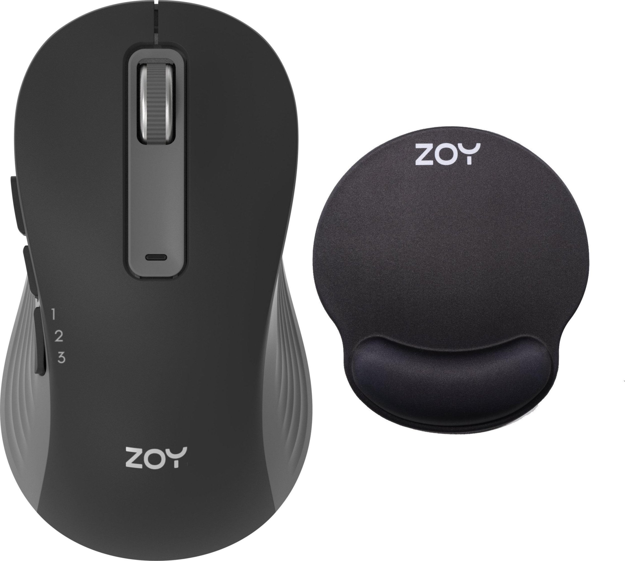 ZOY Mysz ZOY bezprzewodowa ZMS88 + Podkładka ZOY żelowa czarna ZMP25