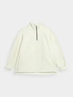 Bluzy męskie - Outhorn Polar OTHAW23TFLEM133 Écru Regular Fit - miniaturka - grafika 1