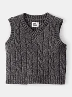 Bluzy i sweterki niemowlęce - OshKosh Bezrękawnik w kolorze antracytowym - miniaturka - grafika 1