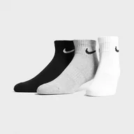 Skarpetki damskie - NIKE 3-PACK LIGHTWEIGHT QUARTER SOCKS  BIALY SX7667-964 - Nike - miniaturka - grafika 1