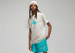 Nike Air Jordan Flight Essential Crew Tee Light Orewood Brown - Koszulki męskie - miniaturka - grafika 1