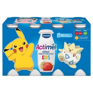 Actimel Kids Napój jogurtowy o smaku truskawkowo-bananowym 800 g (8 x 100 g) - Kefiry, jogurty, maślanki - miniaturka - grafika 1