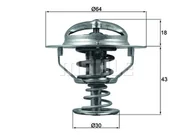 Termostaty - Termostat, płyn chłodzący Mahle TX 114 82D - miniaturka - grafika 1