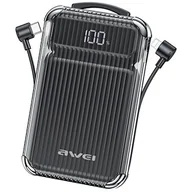 Powerbanki - Powerbank indukcyjny AWEI P89K 10000mAh 15W Czarny | Bezpłatny transport - miniaturka - grafika 1