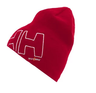 Czapki męskie - Helly Hansen Workwear Helly Hansen WE Beanie 79830 czapka z Microfleece z logo HH, czerwony 79830_130-STD - grafika 1