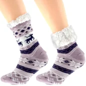 Skarpetki damskie - Skarpety zimowe damskie | Norweski wzór | Rozmiar 36-41 - miniaturka - grafika 1