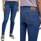 Spodnie damskie - Lee SCARLETT SKINNY Night Sky RURKI DARK BLUE DżiNS W26 L31 - miniaturka - grafika 1