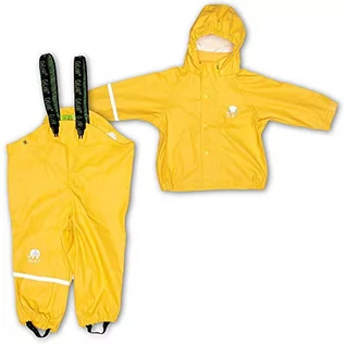 Kurtki i płaszcze dla chłopców - CeLaVi Podstawowy strój przeciwdeszczowy unisex jednolity płaszcz przeciwdeszczowy, żółty, 110 cm 1145-324 - grafika 1