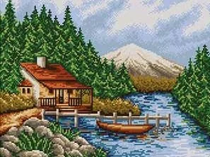 Ariadna, kanwa z nadrukiem przystań 8006 - Pasmanteria - miniaturka - grafika 1