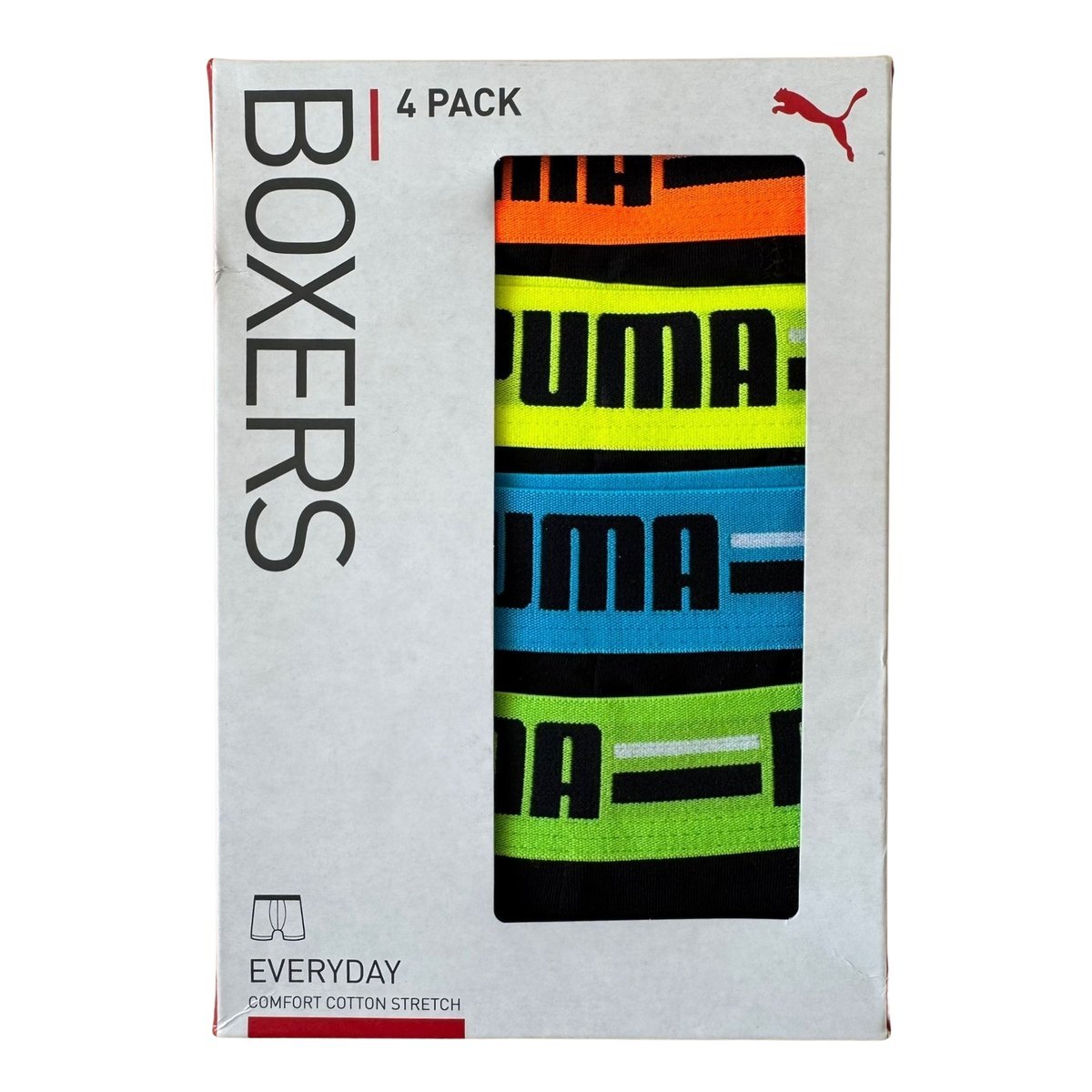Bokserki męskie Puma BASIC BRAND ELASTIC 4-PACK czarne 93819706 r M
