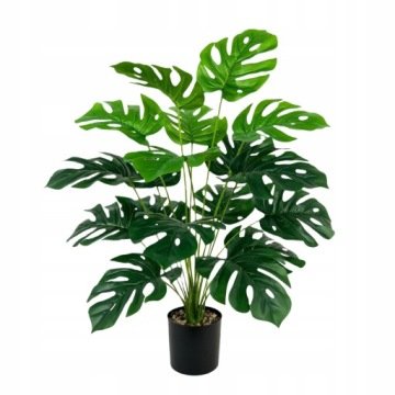 Monstera Sztuczna w Doniczce 70cm Sztuczne Kwiaty Roślina 18 Liści XL