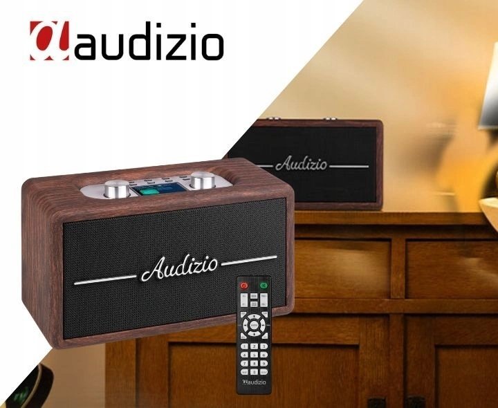 Audizio retro DAB FM BT Tune60 ciemnobrązowe one size