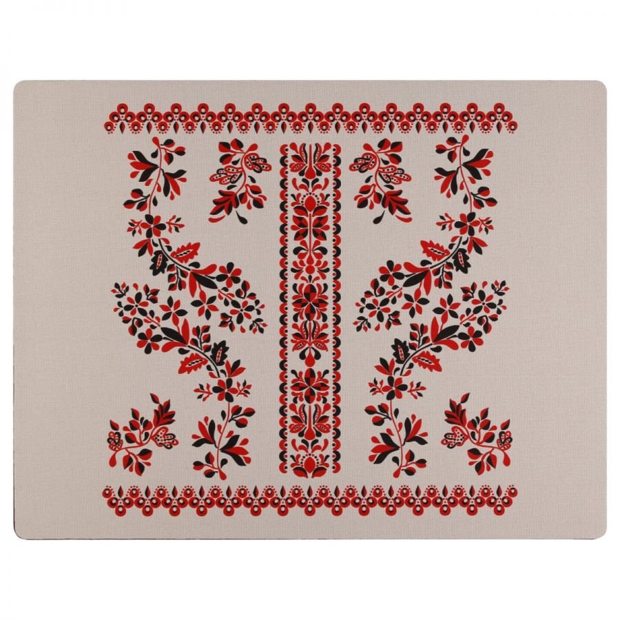 Podkładka pod mysz folk krakowski Zalipie 48 x 38 cm beżowa