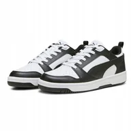 Buty sportowe męskie - Buty męskie trampki sportowe Puma Rebound v6 Low 392328 01 czarne białe 41 - miniaturka - grafika 1