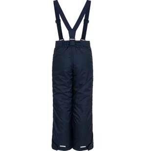 Spodnie ocieplane na szelkach dla dziewczynki 2-8 lat, granatowe - Kurtki i płaszcze dla dziewczynek - miniaturka - grafika 1