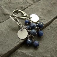 Kolczyki - Kolczyki Blue Jeans - miniaturka - grafika 1
